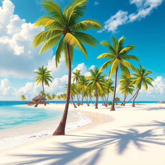 Escape to a world of tranquility and beauty with this stunning tropical beach wallpaper. The serene atmosphere and breathtaking scenery will transport you to a paradise of relaxation and wonder.