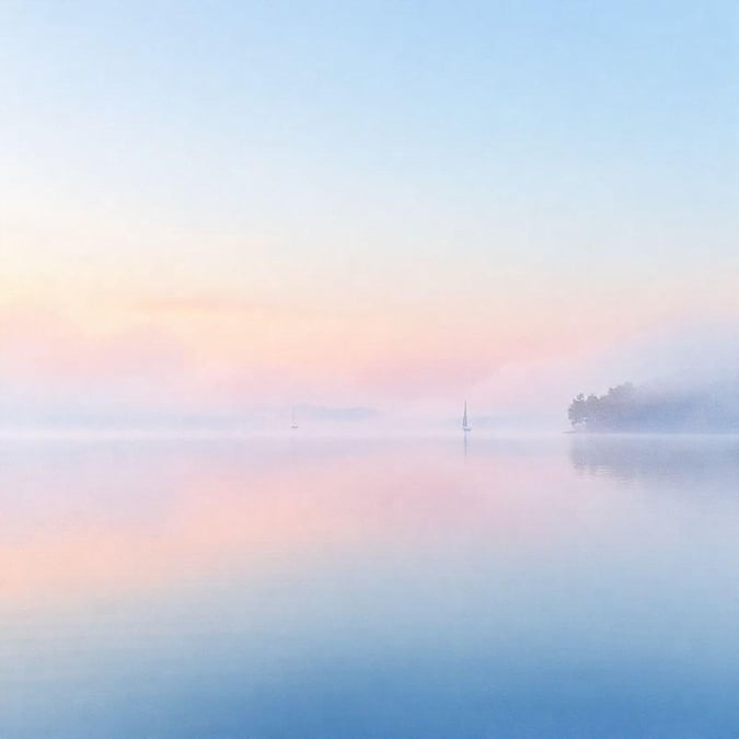 This beautiful lake scene is perfect for a desktop or mobile wallpaper, offering a sense of calm and tranquility.