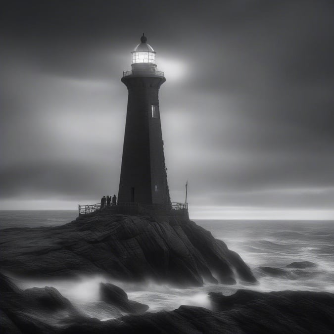 This hauntingly beautiful wallpaper captures the essence of Halloween with a spooky lighthouse standing tall against a dark and stormy sky. The eerie atmosphere and detailed design make it perfect for those who love the holiday's eerie charm.