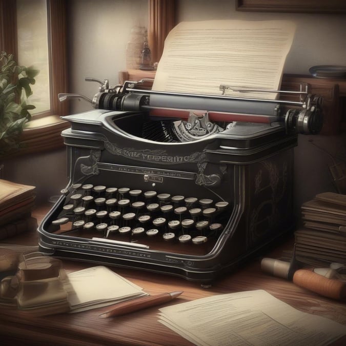 Add a touch of nostalgia to your desktop or mobile with this vintage typewriter wallpaper. Perfect for those who appreciate classic aesthetics.