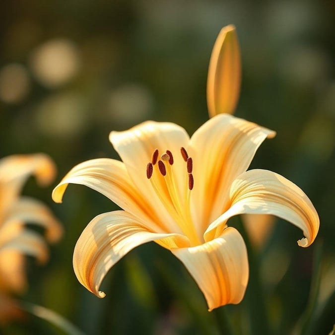 A vibrant yellow lily flower, radiating sunshine and springtime freshness. Perfect for your Easter wallpaper.