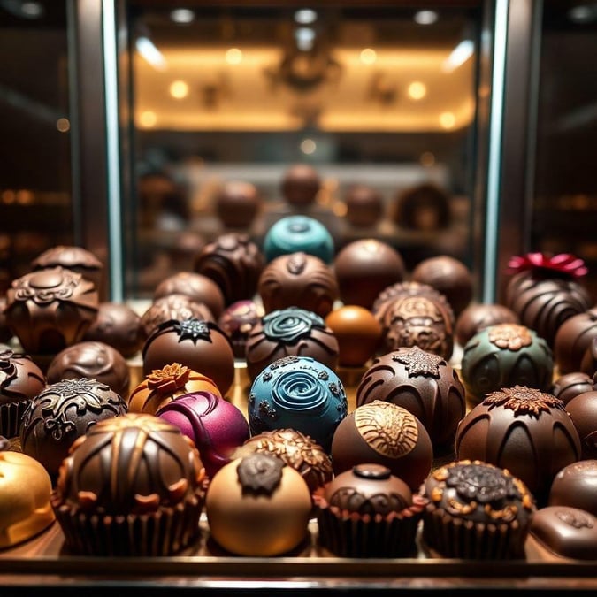 A delightful array of chocolate treats, perfect for anyone with a sweet tooth.