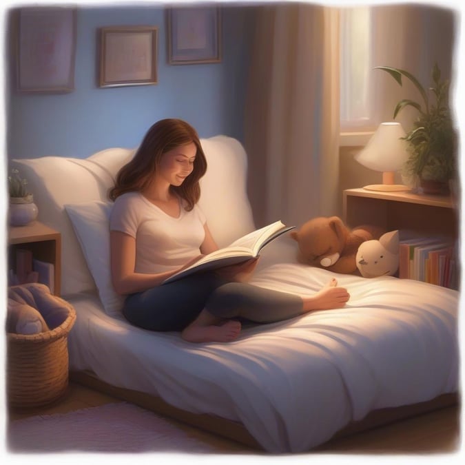 Enjoy this serene wallpaper as you curl up with a good book, celebrating the special day for all moms. The calming scene evokes warmth and relaxation, perfect for unwinding.