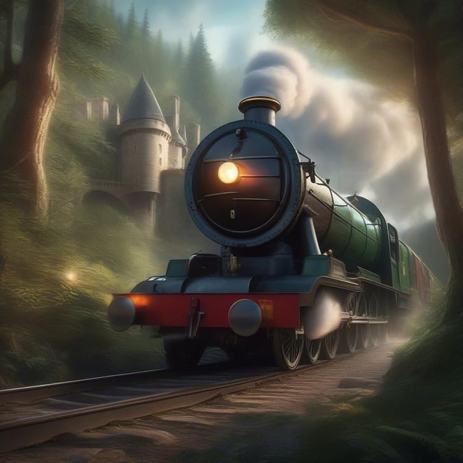 Step into the magical world of Harry Potter with this stunning wallpaper featuring the iconic Hogwarts Express train. This image captures the essence of the beloved franchise, transporting you to a world of wonder and adventure. Perfect for fans of all ages, this wallpaper is a must-have for anyone who loves the magic of Hogwarts.