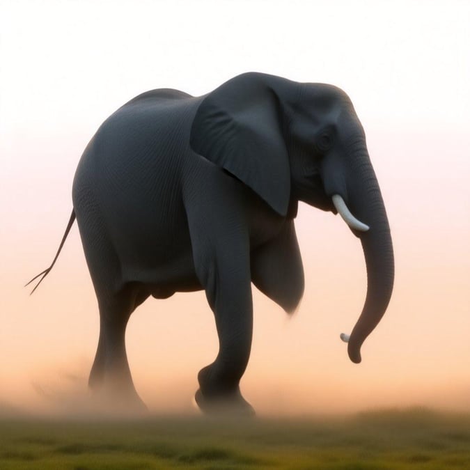 A stunning wallpaper featuring a majestic elephant in its natural habitat, perfect for desktop and mobile use.