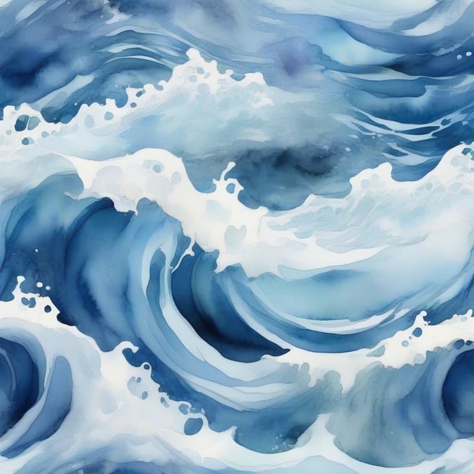 This stunning wallpaper features a soothing ocean scene, perfect for creating a peaceful ambiance in any room.