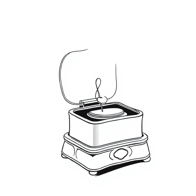 A cozy, minimalist cooking scene with a single burner stove perfect for small spaces.