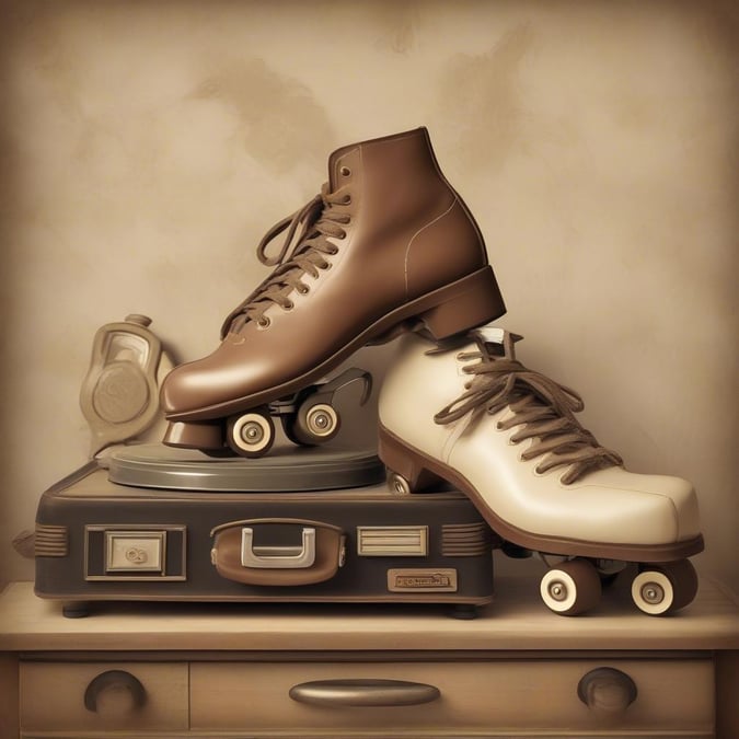 Get ready to roll back in time with these vintage roller skates. Perfect for adding a touch of nostalgia to your desktop or mobile wallpaper.