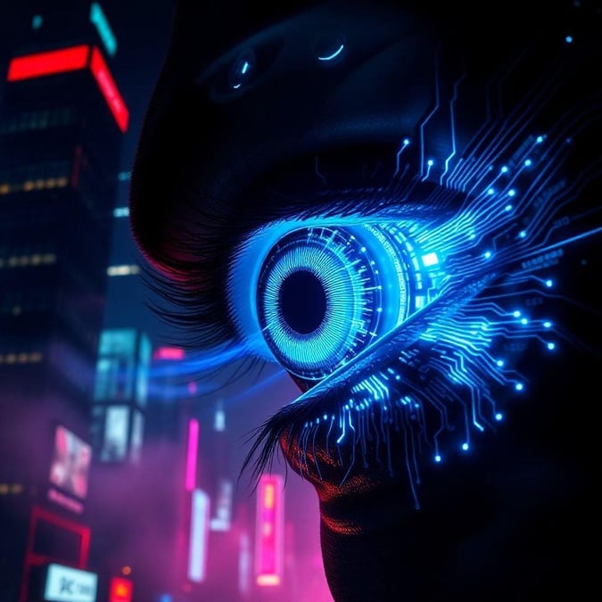 Immerse yourself in the vibrant world of neon and cyberpunk with this stunning wallpaper. Perfect for desktop and mobile use, this image will transport you to a futuristic realm of bright lights and cutting-edge technology.