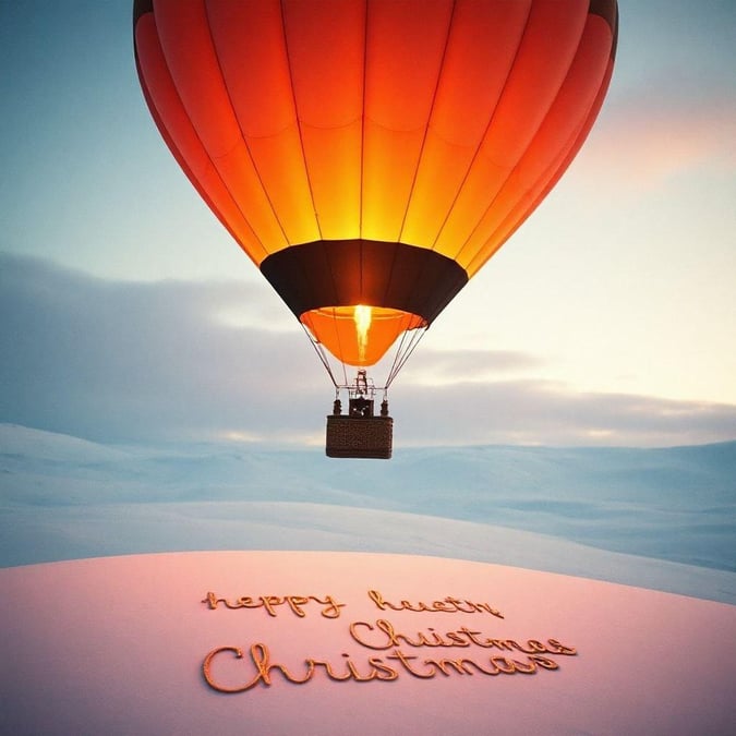 Soar above the snow-covered landscape in a festive hot air balloon ride, capturing the magic of Christmas from a unique perspective.