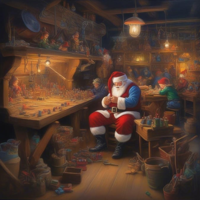 Santa's workshop is a magical place where dreams come true. It's a place where toys are made with love and care, and where the spirit of Christmas is alive and well.