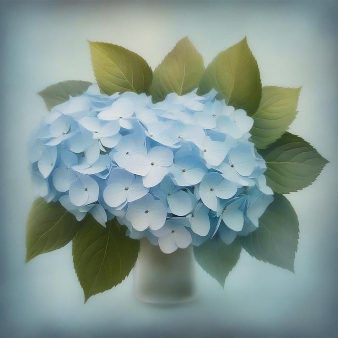 A beautiful bouquet of blue hydrangeas, symbolizing love and friendship. Perfect for any occasion.