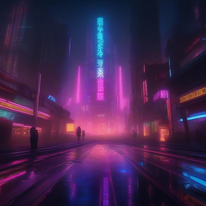 Immerse yourself in the futuristic world of neon and cyberpunk with this stunning cityscape wallpaper. The vibrant colors and sleek lines evoke a sense of high-tech sophistication, perfect for fans of science fiction and futuristic design.