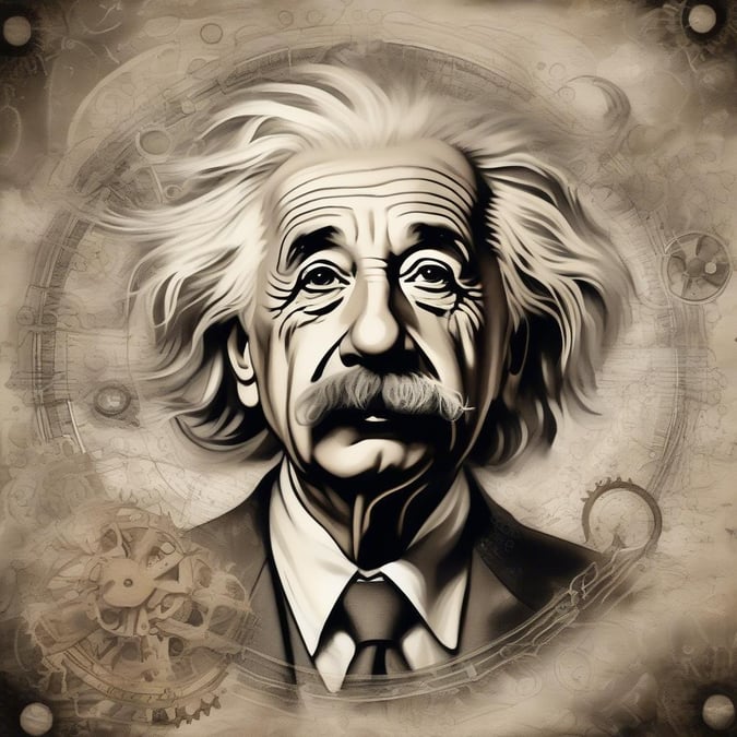 A stunning portrait of Albert Einstein, one of the most influential scientists of the 20th century. This wallpaper is perfect for anyone who loves science, history, or just wants to add some intellectual flair to their desktop or mobile device.