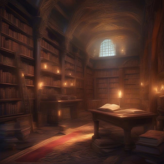 A room steeped in history and knowledge, waiting for the next scholar to delve into its ancient tomes.