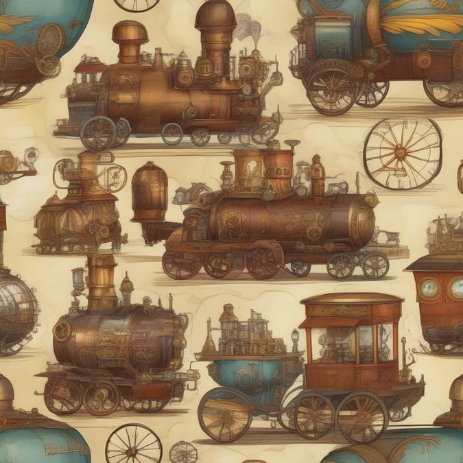 Step into a fantastical world where steam locomotives reign supreme in this delightful wallpaper for kids and cartoon enthusiasts.