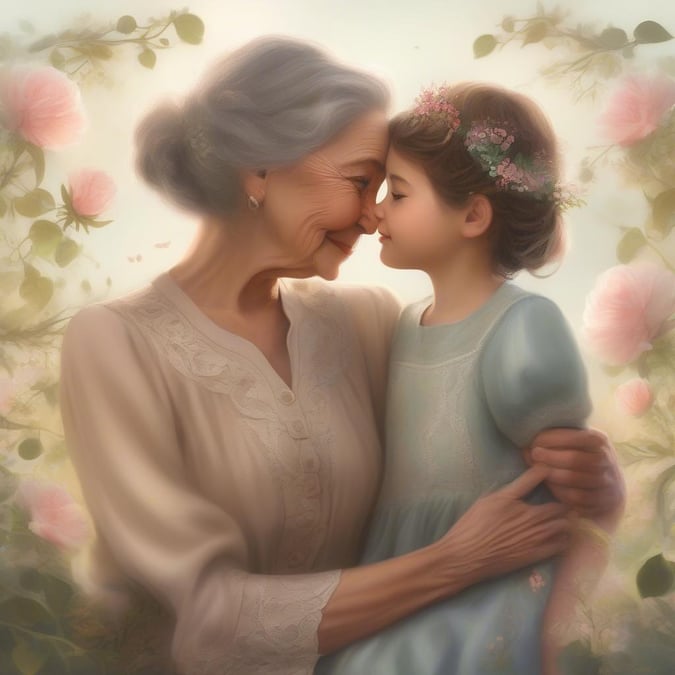 Celebrating the tender bond between mother and child. Perfect for Mother's Day wallpaper.