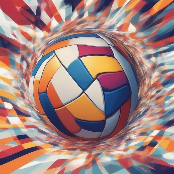 Elevate your screen with this energetic volleyball bursting with vibrant colors! Perfect for sports enthusiasts or as a refreshing background on any device.