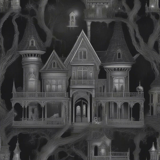 Step into a fantastical realm with this dark, gothic mansion wallpaper. Perched on the edge of a cliff, it seems to invite you for a mysterious adventure. The intricate architecture and spooky ambiance make it an enchanting backdrop for your desktop or mobile device.