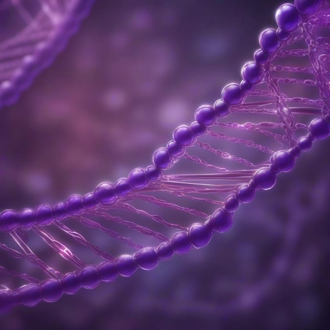 A visual representation of the double helix structure of DNA, which is the molecule that contains the genetic instructions for the development and function of all living organisms.