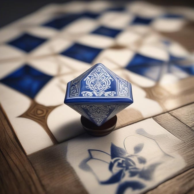 This beautifully decorated table adds the warmth of Hanukkah lights to any space.