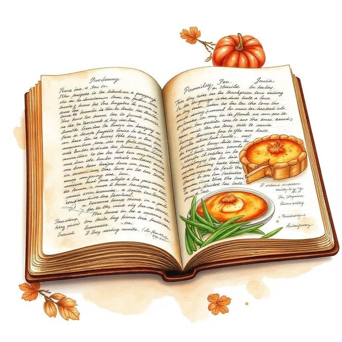 This delightful book celebrates the bounty of autumn with recipes for traditional Thanksgiving favorites like pumpkin pie and stuffing, as well as festive fall dishes like roasted squash and cranberry sauce. Cozy up with this cookbook-turned-artwork that's perfect for adding a touch of warmth to your holiday home.