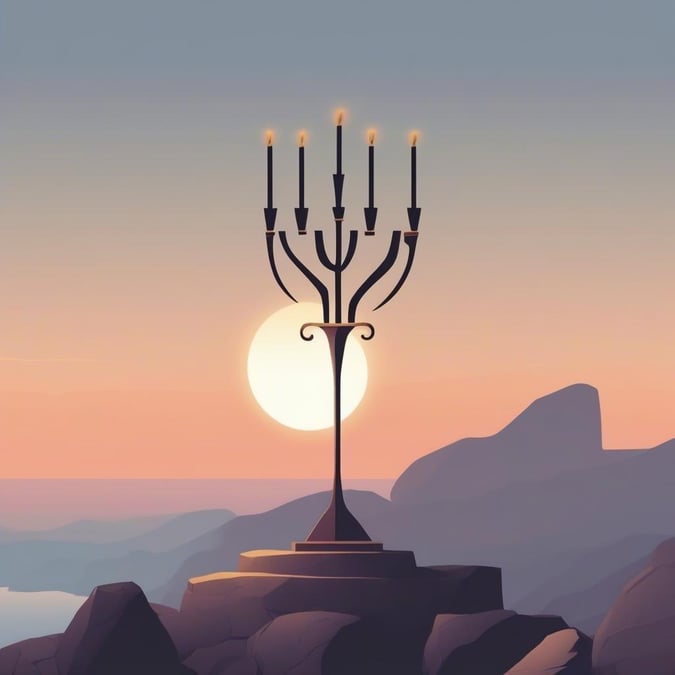 Denne smukke Hanukkah Menorah er et fantastisk supplement til ethvert hjem. Det indviklede design og de livlige farver gør den til det perfekte midtpunkt for dine feriefejringer.