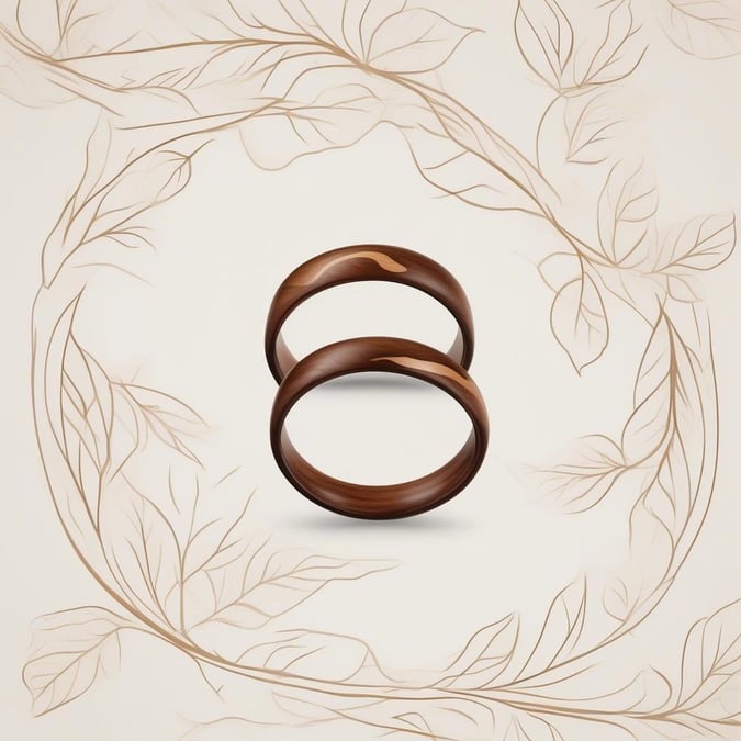 These wooden wedding rings are a beautiful and unique choice for couples looking to make a statement on their special day.