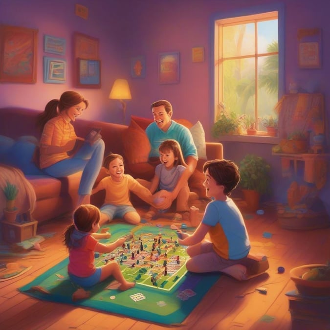 A heartwarming scene of a family enjoying quality time together, perfect for Father's Day.