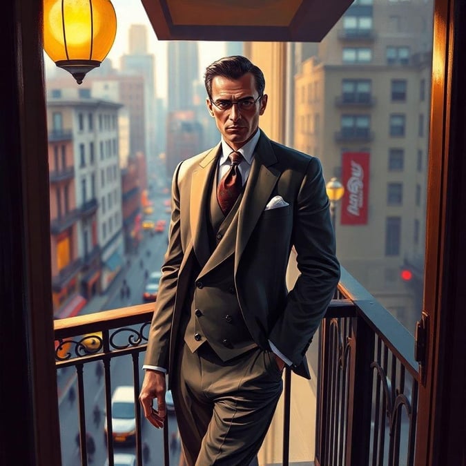 Embrace the glamorous life on this city's skyline. This chic wallpaper captures the essence of New York's vibrant fashion scene with its dashing male model posed against a backdrop of towering skyscrapers and bustling streets.