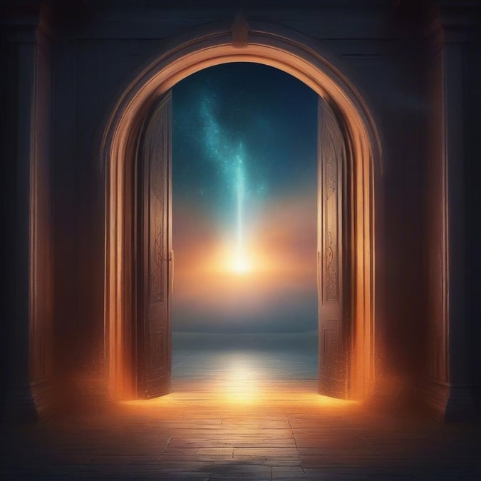 A futuristic portal into the unknown, a door to a new universe, or perhaps an invitation to tomorrow.