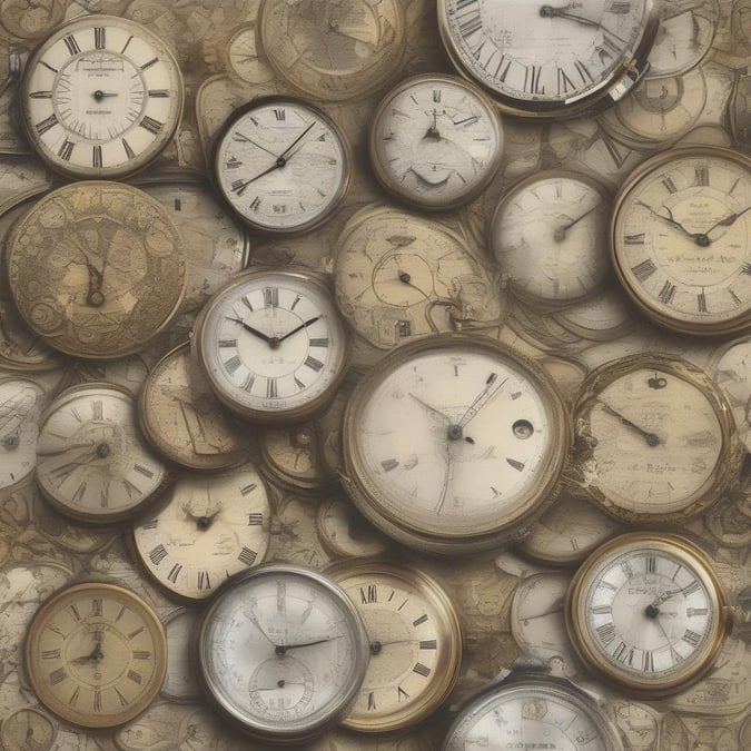 This captivating wallpaper showcases a stunning array of antique clocks, each one a testament to the beauty of time. The intricate details and classic designs evoke a sense of nostalgia and sophistication, making it a perfect addition to any room.