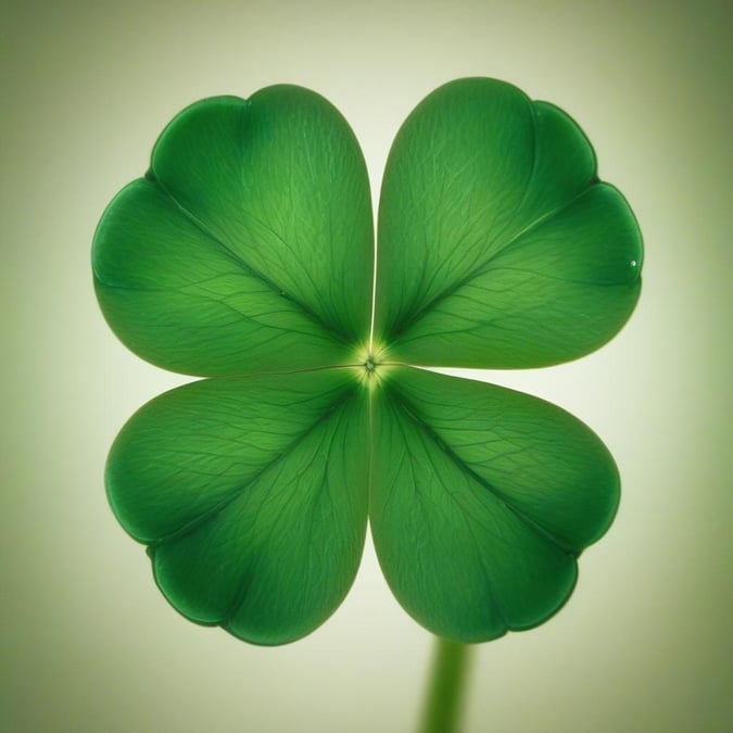 Bright green clover leaves, symbols of luck and celebration on St. Patrick's Day.