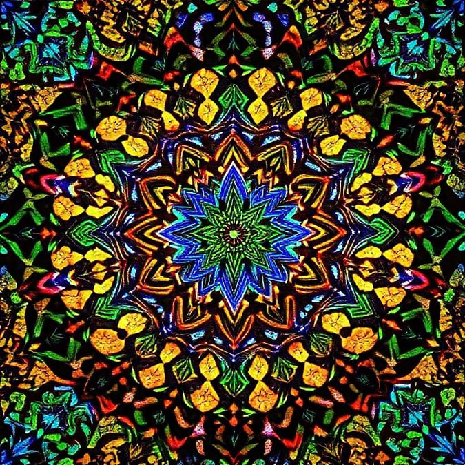 Experience the beauty of symmetry with this colorful mandala wallpaper. The vivid hues and intricate patterns will brighten up your desktop or mobile screen and add a touch of spirituality to your device.