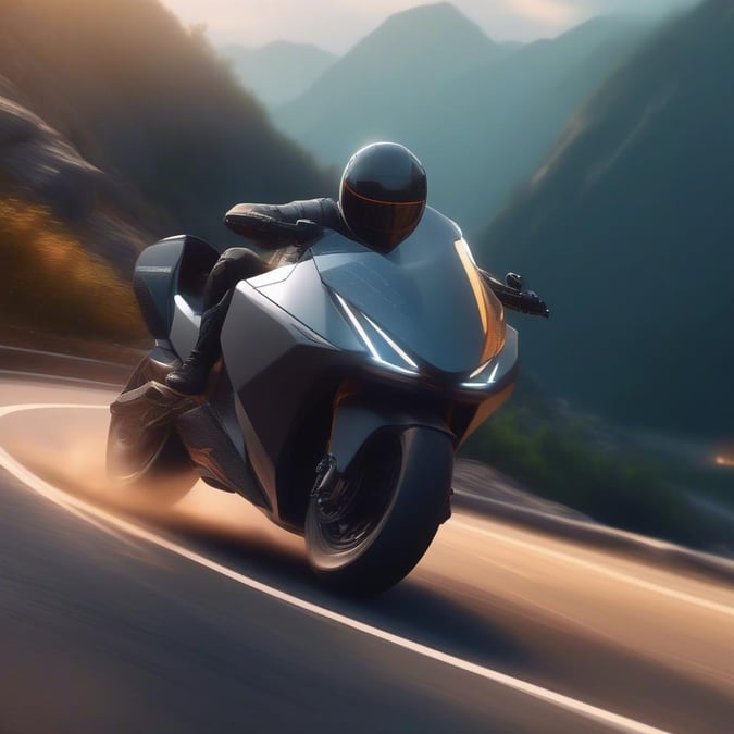 This high-speed motorcycle wallpaper is perfect for car enthusiasts and speed lovers. The image captures the thrill and excitement of riding a motorcycle on a winding road, with the sun shining down and the wind blowing through the rider's hair. The sleek design and vibrant colors of the motorcycle make it a stunning addition to any desktop or mobile wallpaper.