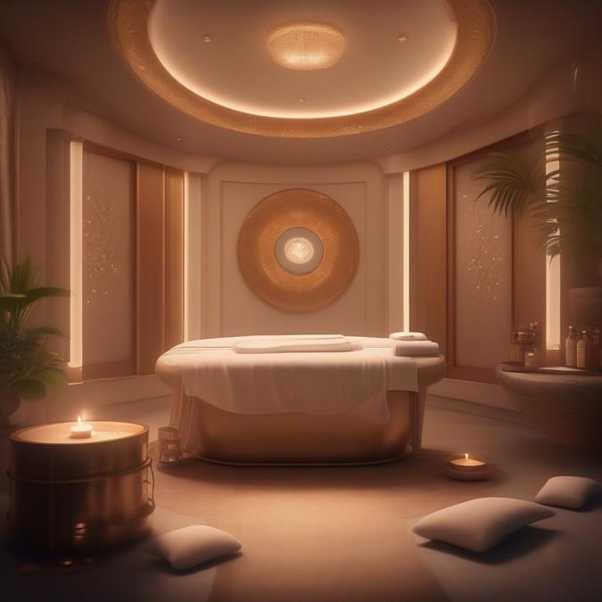 Indulge in a world of relaxation and rejuvenation with this luxurious spa room wallpaper. Perfect for desktop and mobile use, this image is sure to transport you to a state of serenity and tranquility.