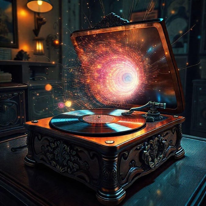 A dreamy blend of music and the universe, ready to fill your mind with cosmic melodies.