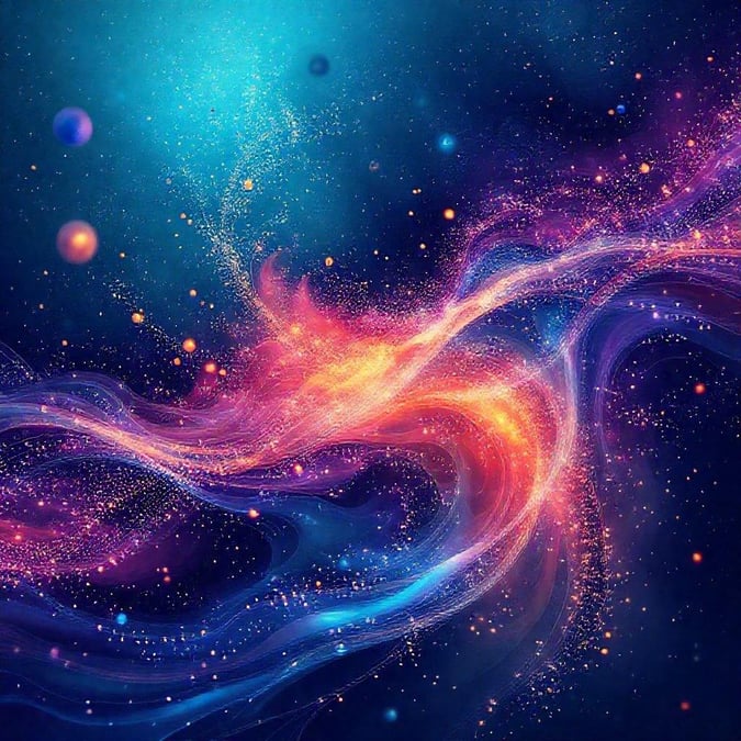 Dive into the cosmic realm with this mesmerizing abstract wallpaper. The swirling patterns and vibrant nebulas evoke a sense of infinity, making it a perfect backdrop for a space-themed desktop or mobile device.