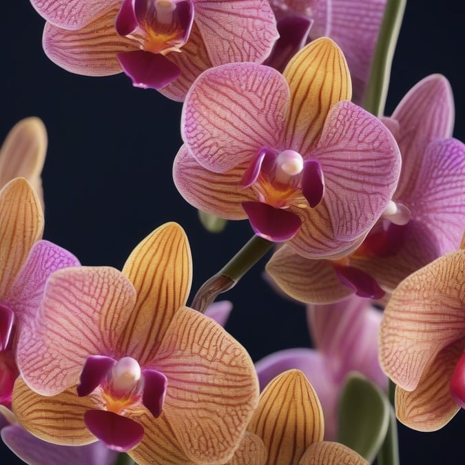 This stunning wallpaper features a close-up of an orchid, showcasing its intricate details and vibrant colors. The image is perfect for desktop and mobile use, adding a touch of elegance and sophistication to any device.