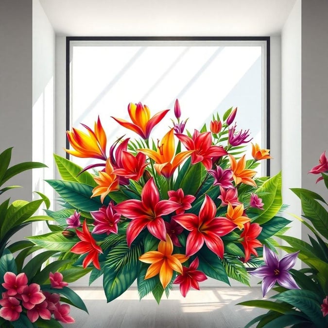 Add a touch of beauty and color to your desktop or mobile device with this stunning flower wallpaper.