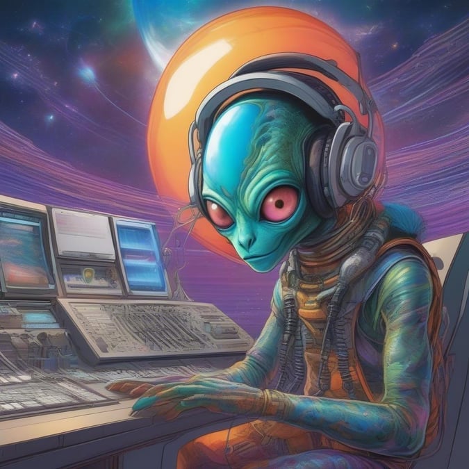 Join DJ Alien as he mixes the tunes on a spaceship, where every track is out of this world!