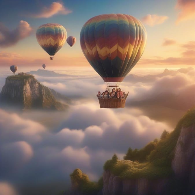 Soar to new heights with this breathtaking hot air balloon wallpaper, capturing the essence of adventure and freedom.