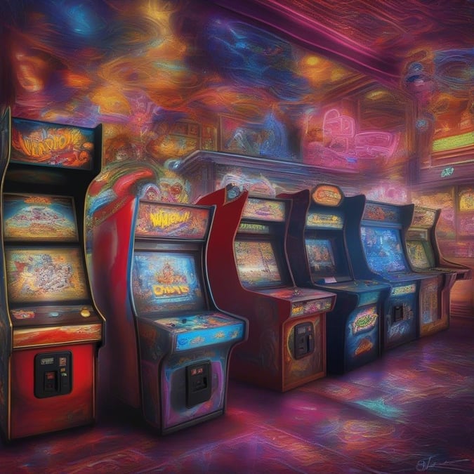 Welcome to the arcade where nostalgia meets modern gaming. Step into this colorful, neon-lit haven where classic video games take center stage. With a wide selection of retro favorites, you'll find yourself immersed in the world of pixelated adventures.