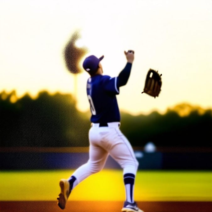 The thrill of the catch, embodying the spirit of baseball.