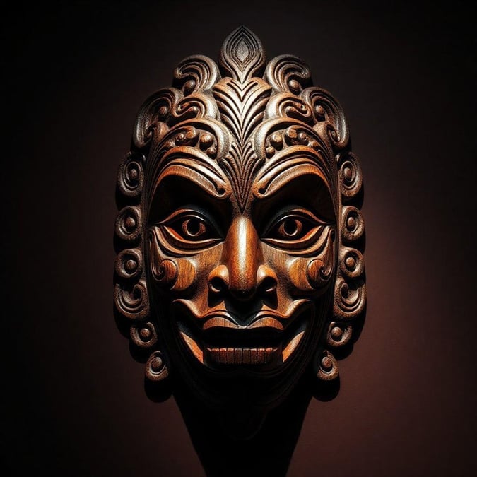 Add a touch of cultural flair to your desktop or mobile with this stunning traditional mask wallpaper. Perfect for those who appreciate unique and meaningful designs.