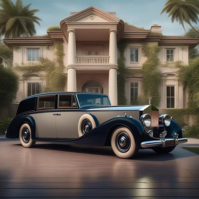 Experience the opulence of yesteryears with this classic car, a symbol of prestige and refinement. The sleek lines, the polished woodwork, and the gleaming chrome details speak to an era when automotive design was truly an art form.