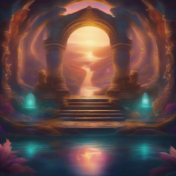 This fantasy portal wallpaper is perfect for gamers who want to add a touch of magic to their desktop or mobile device. The image features a stunning portal with a glowing light at the end, surrounded by a mystical forest. The portal is depicted in a vibrant, colorful style, with intricate details and textures that give it a sense of depth and dimensionality. The overall effect is one of wonder and enchantment, making this wallpaper a great choice for anyone who loves fantasy and adventure games.