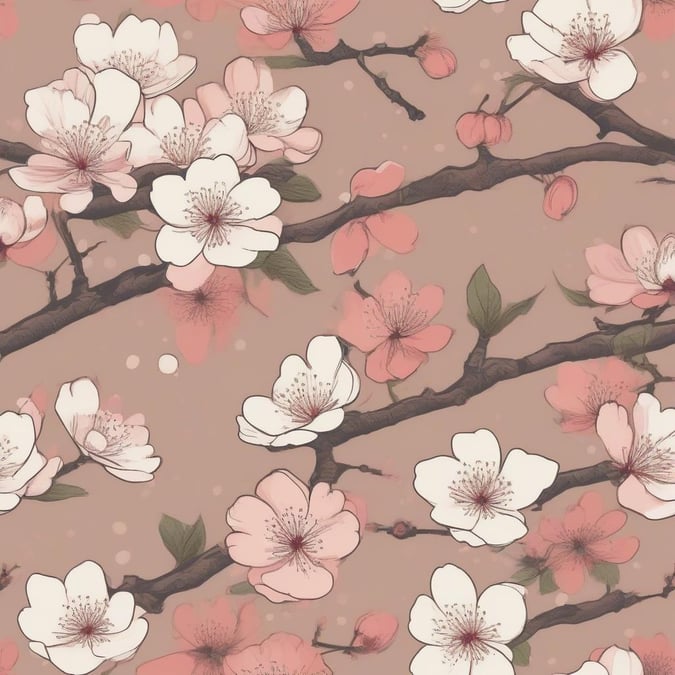 Add a touch of elegance to your desktop or mobile device with this beautiful cherry blossom wallpaper.