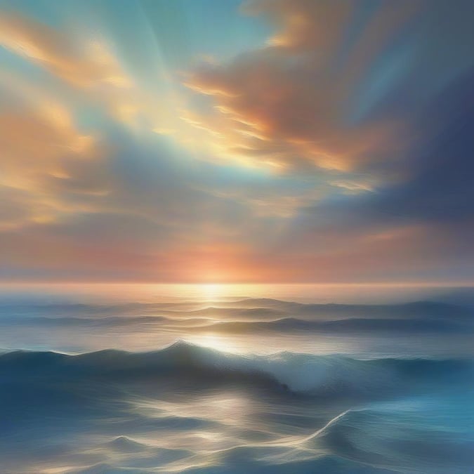 A breathtaking sunset over the ocean, perfect for your desktop or mobile wallpaper.