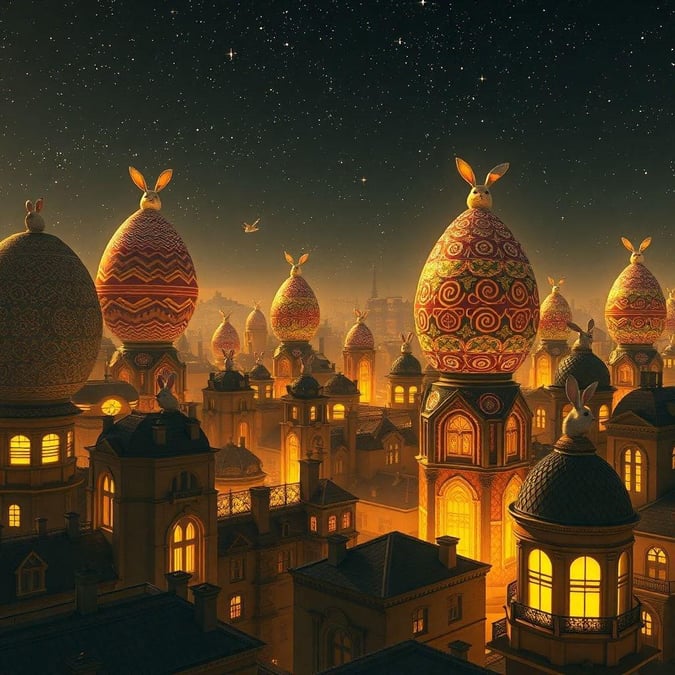 Discover this whimsical town where every house has its own uniquely painted egg, creating a festive atmosphere for the holiday.